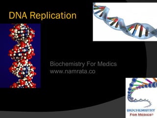 DNA Replication



         Biochemistry For Medics
         www.namrata.co
 