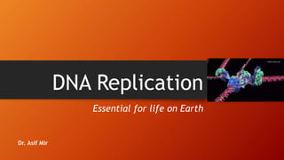 DNA Replication
Essential for life on Earth
Dr. Asif Mir
 