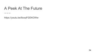 A Peek At The Future
https://youtu.be/8coqFGEKOWw
54
 