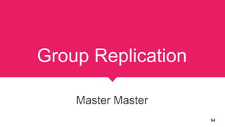 Group Replication
Master Master
94
 