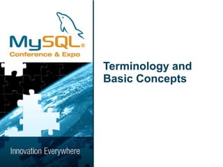 Terminology and
Basic Concepts
 
