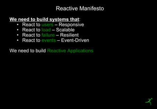 4
users
load
failure
events
Reactive Applications
Reactive Manifesto
 