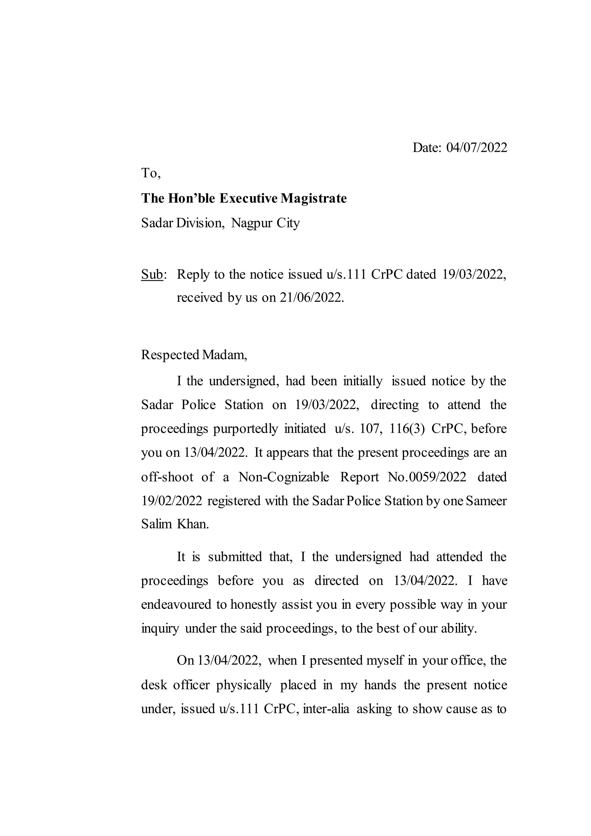 Reply Notice. Model Reply 111crpc.docx