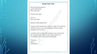 Reply letter for enquiry letters   .pptx