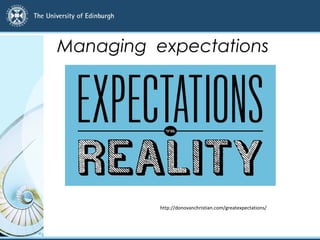 Managing expectations
http://donovanchristian.com/greatexpectations/
 