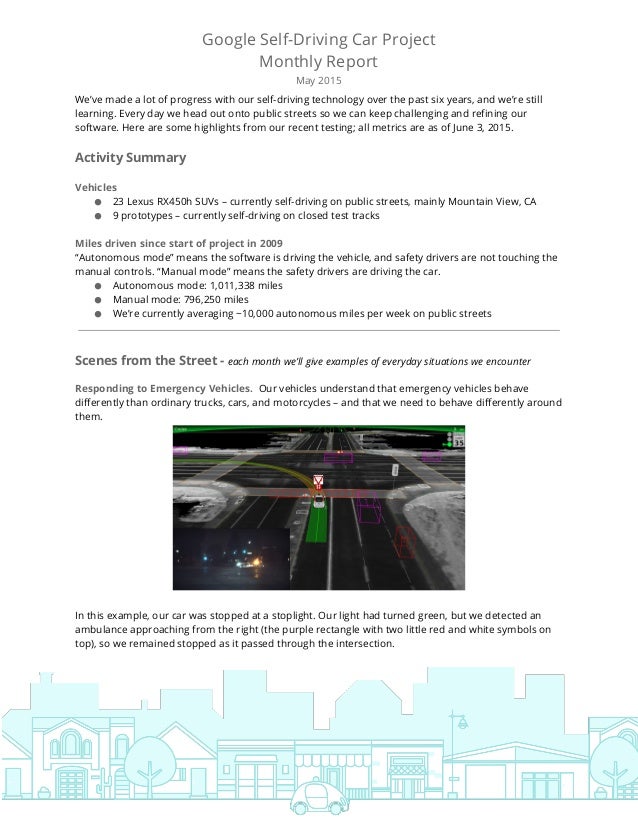 google self driving car project monthly report may 2015