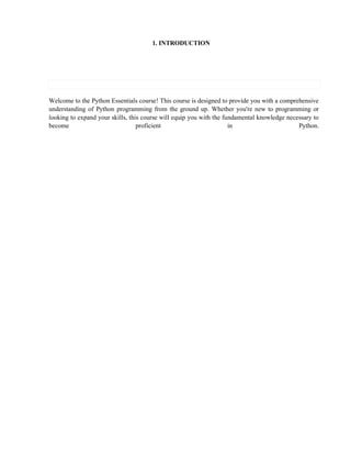 Python programming report demo for all the students | PDF