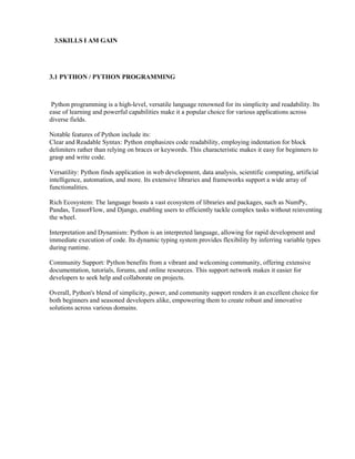 Python programming report demo for all the students | PDF