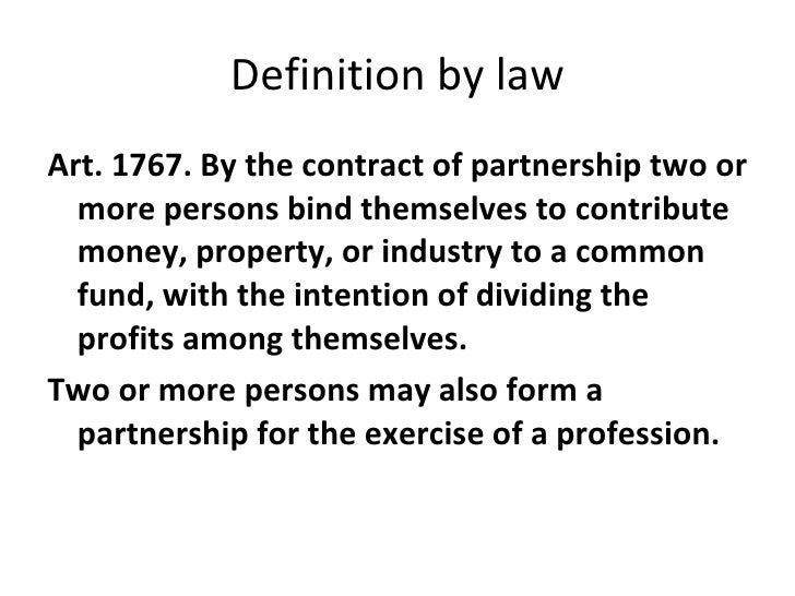 Report On Partnership General Discussion
