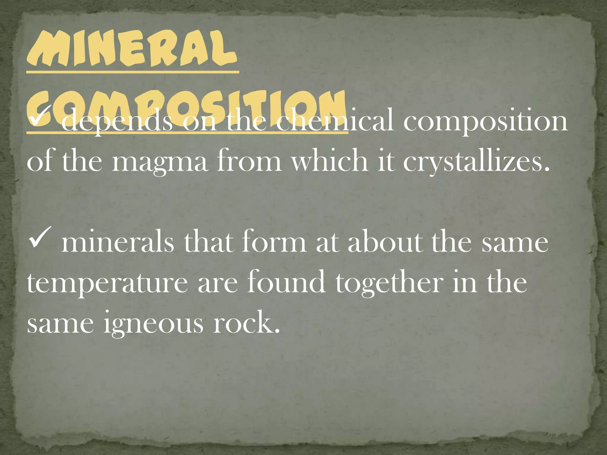 Obsidiansimilar to a large chunk of manufactured glass.Pumice- volcanic rock that exhibits a glassy texture.