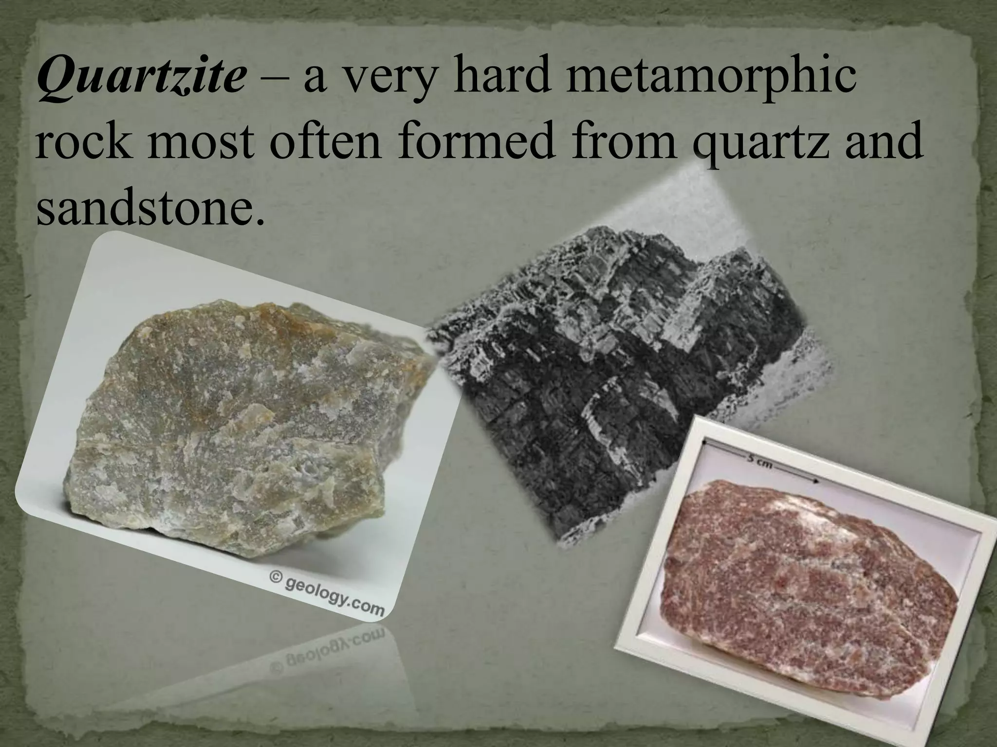 the for the rock that is buried.Differential  Stress – forces that generate mountains are unequal in different directions.- differential stress acts mainly as along the plane.