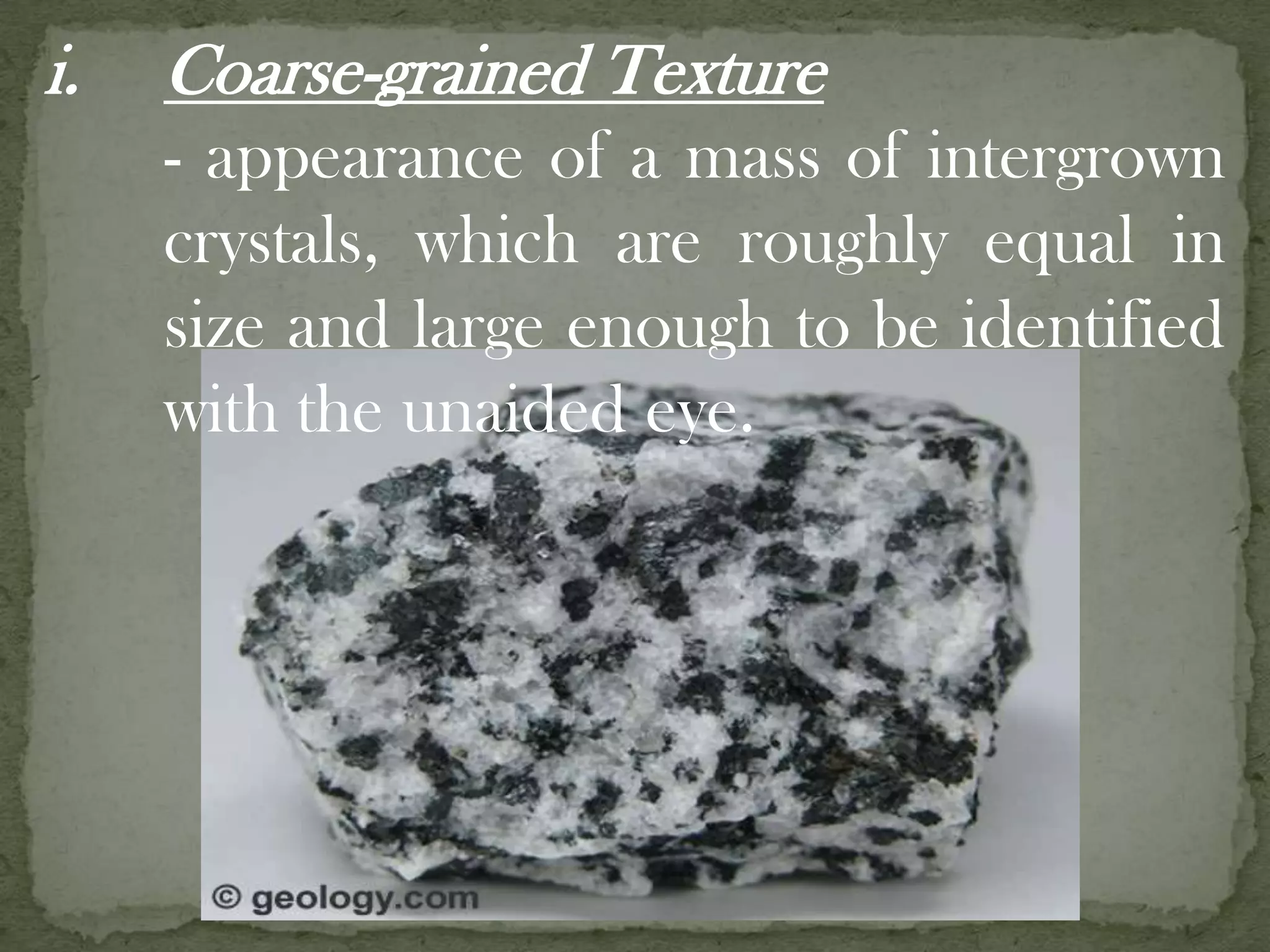 slow cooling results in the formation of large crystals.