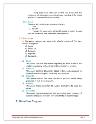 Fruit Product Management System | DOC