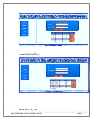 Fruit Product Management System | DOC