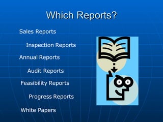 Which Reports? Annual   Reports Sales Reports Feasibility   Reports Inspection   Reports Audit Reports Progress   Reports White Papers 