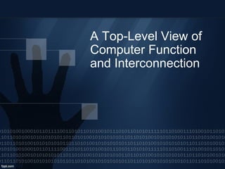 A Top-Level View of
Computer Function
and Interconnection
 