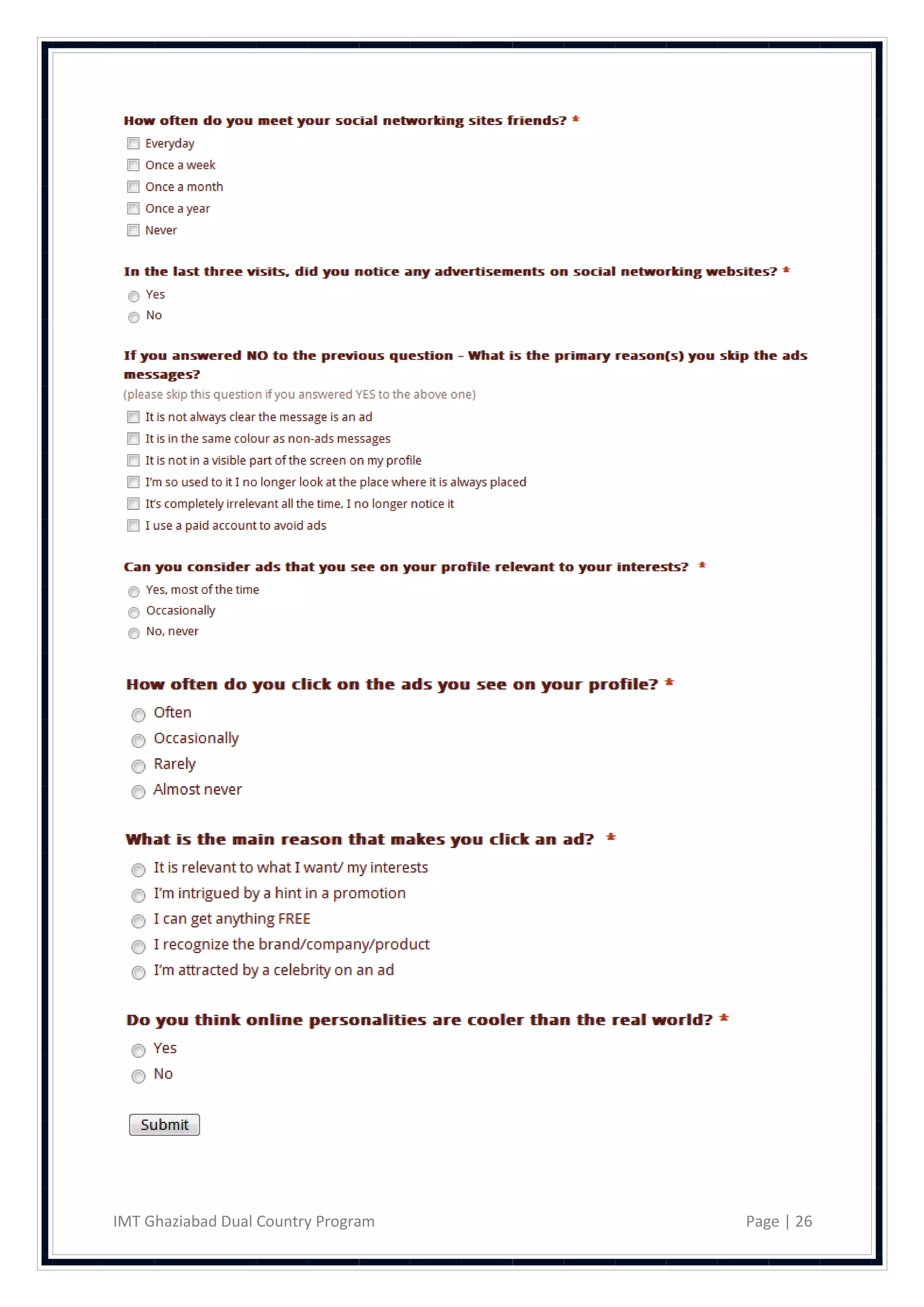 IMT Ghaziabad Dual Country Program   Page | 26
 