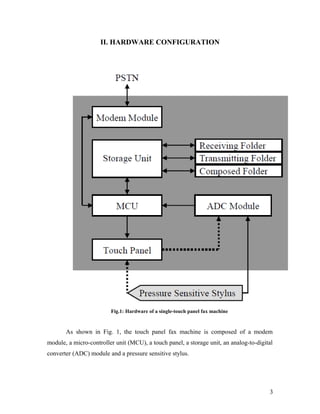 paperless fax machion using single touch panel by divyajyothi | PDF