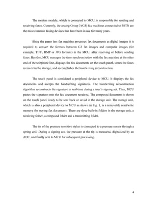 paperless fax machion using single touch panel by divyajyothi | PDF