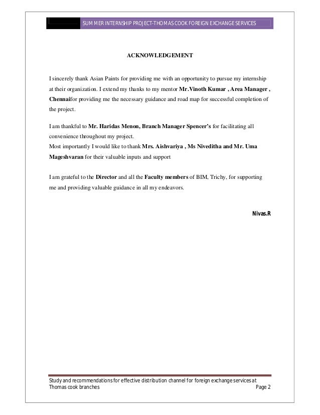 Thomas Cook Project - 
