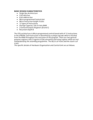 Design and Fabrication of 4-bit processor | PDF