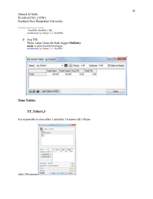 Simulation For Bank Teller System