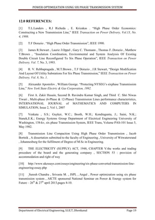 SIX PHASE TRANSMISSION SYSTEM REPORT | PDF