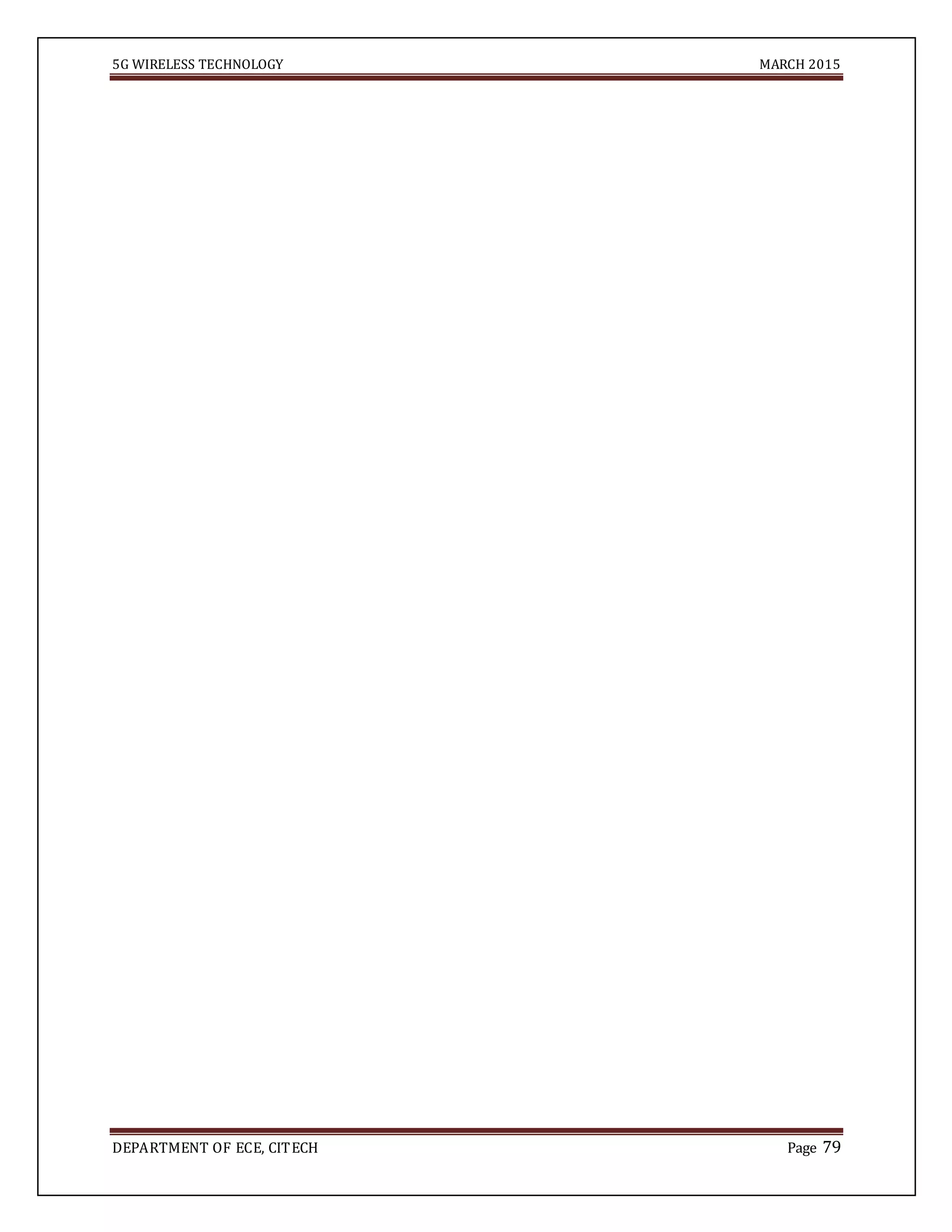 5G WIRELESS TECHNOLOGY MARCH 2015
DEPARTMENT OF ECE, CITECH Page 79
 