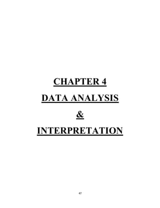 47
CHAPTER 4
DATA ANALYSIS
&
INTERPRETATION
 