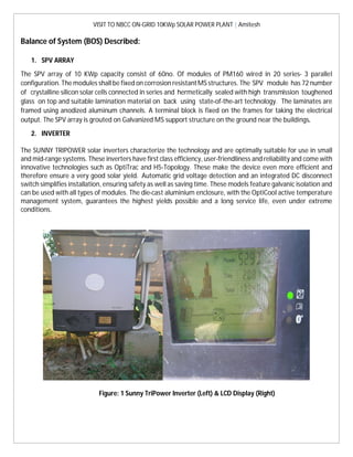 A Report on solar power plant installation | PDF