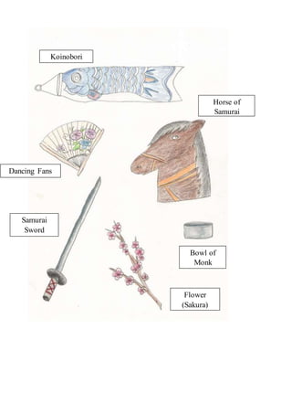 Koinobori
Horse of
Samurai
Dancing Fans
Bowl of
Monk
Samurai
Sword
Flower
(Sakura)
 