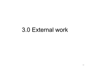 3.0 External work
12
 