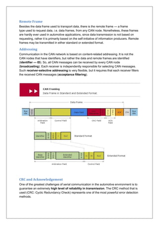 A SEMINAR REPORT ON CAN BUS PROTOCOL | PDF