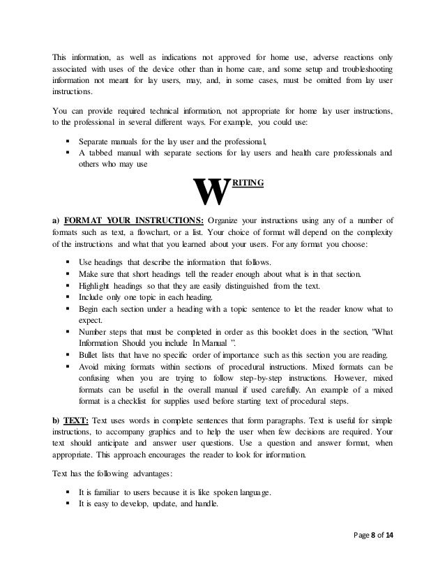 How to write technical manuals