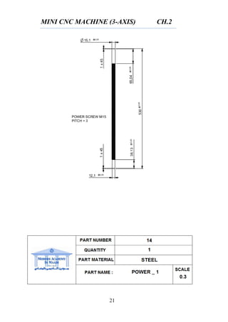MINI CNC MACHINE (3-AXIS) CH.2
21
 