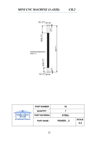 MINI CNC MACHINE (3-AXIS) CH.2
22
 
