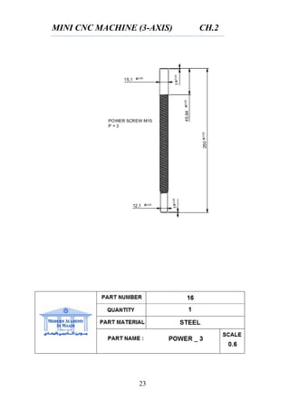 MINI CNC MACHINE (3-AXIS) CH.2
23
 