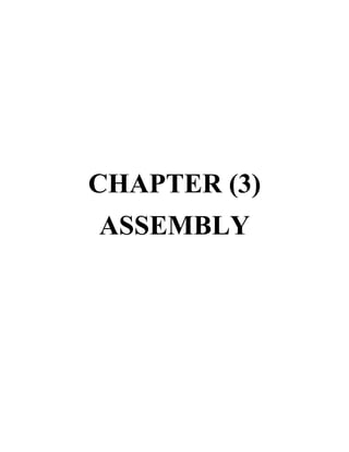 CHAPTER (3)
ASSEMBLY
 