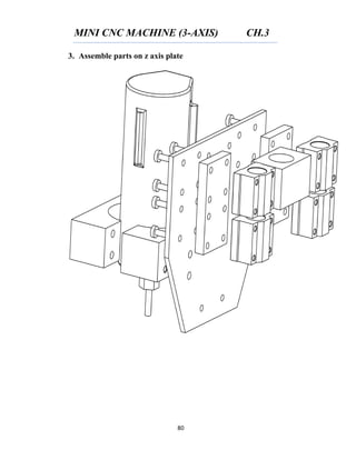 MINI CNC MACHINE (3-AXIS) CH.3
80
3. Assemble parts on z axis plate
 