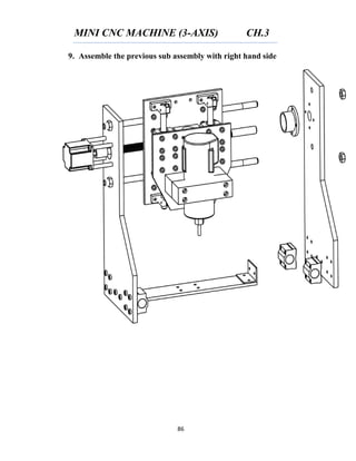MINI CNC MACHINE (3-AXIS) CH.3
86
9. Assemble the previous sub assembly with right hand side
 