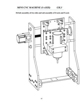 MINI CNC MACHINE (3-AXIS) CH.3
87
10.Sub assembly of two side and sub assembly of Z-axis and X-axis
 