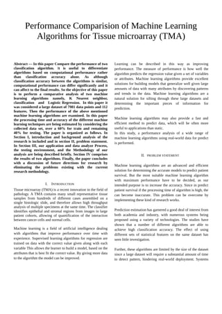 Performance Comparision of Machine Learning Algorithms | PDF