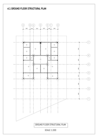 SCALE 1:200
4.1 GROUND FLOOR STRUCTURAL PLAN
GROUND FLOOR STRUCTURAL PLAN
 