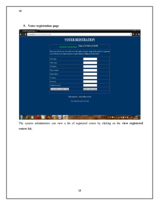 ONline Voting System Report PHP | DOCX