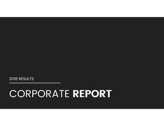 CORPORATE	REPORTREPORT
2018	RESULTS
 
