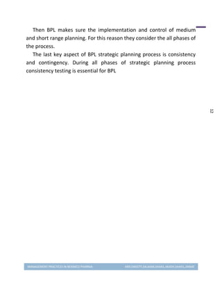 Report on MANAGEMENT PRACTICES IN BEXIMCO PHARMA | DOC