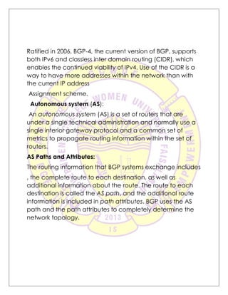 BORDER GATEWAY PROTOCOL | PDF