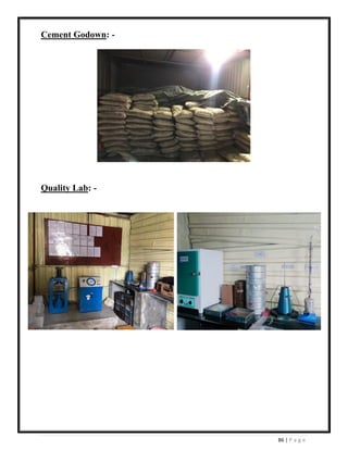 86 | P a g e
Cement Godown: -
Quality Lab: -
 