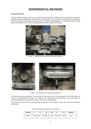 Optimizing Material removal rate and surface roughness using Taguchi ...