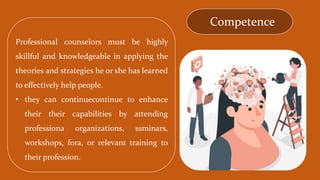 Professional and practitioners in counselling | PPTX